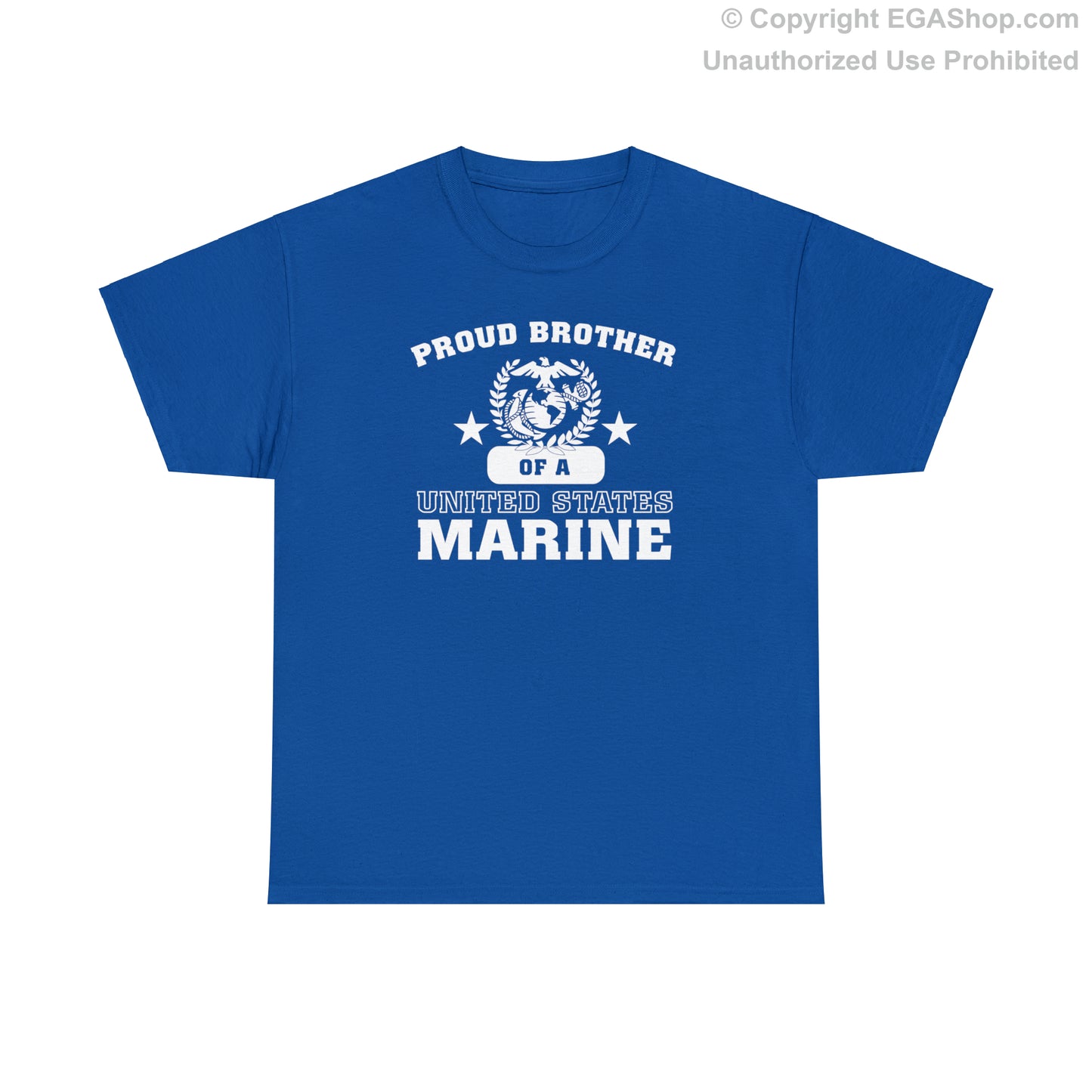 T-Shirt: Proud Brother of a Marine (Varsity Style, Color Choices)