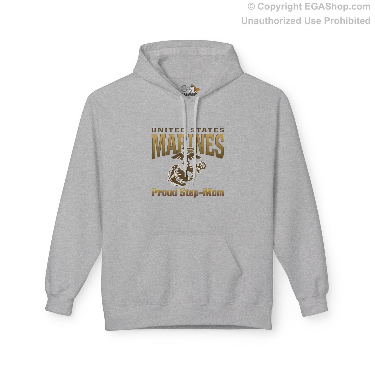 Hoodie Midweight Softstyle: United States Marines Proud Step-Mom