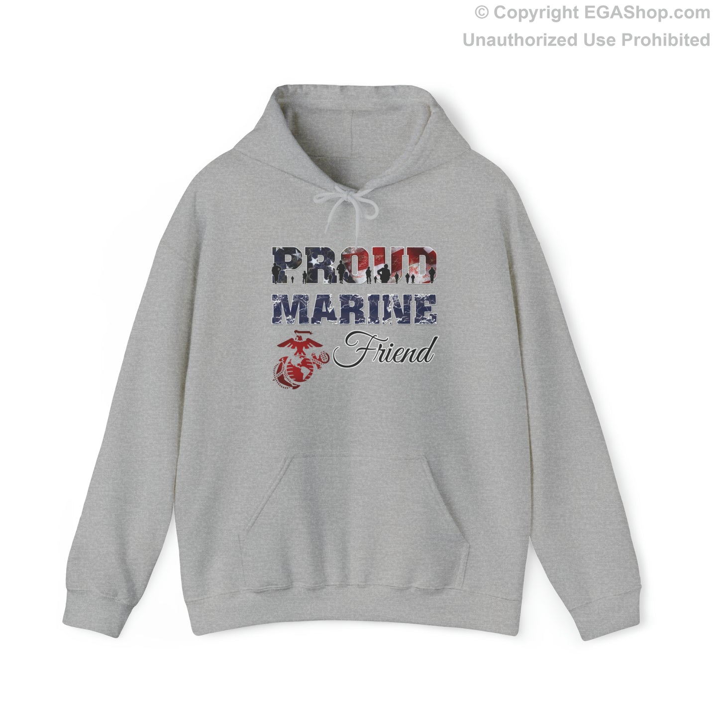 Hoodie Proud Marine Friend (Your Choice of Colors)