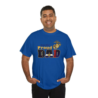 T-Shirt: Dress Blue Proud Dad (Your Choice of Colors)