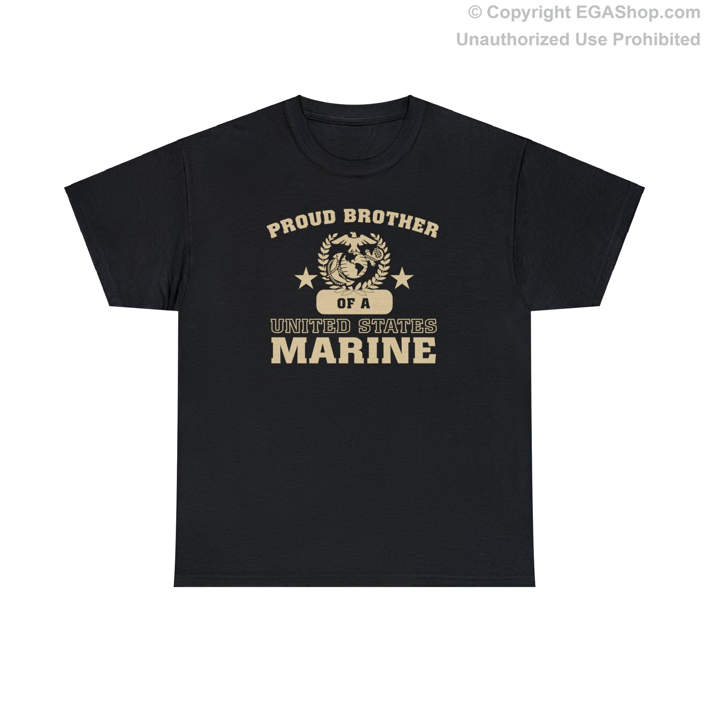 T-Shirt: Proud Brother of a Marine (Varsity Style, Color Choices)