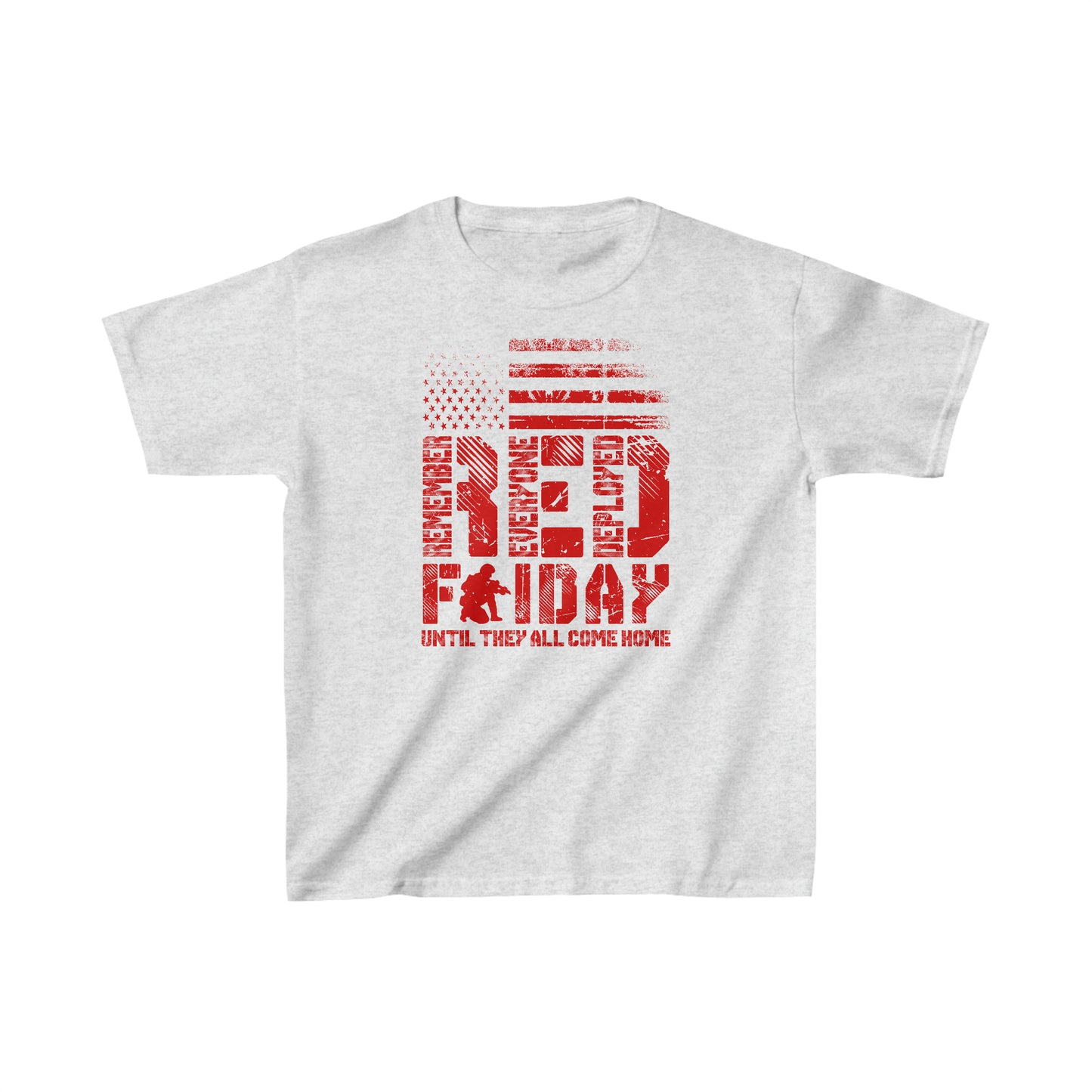 T-Shirt, Youth: Red Friday with Kneeling Service Member