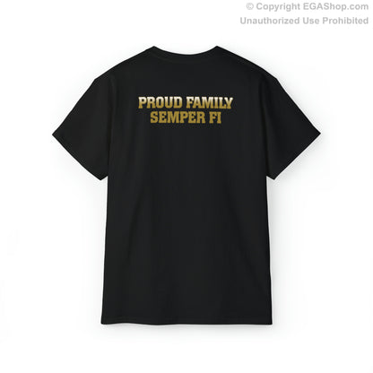 T-Shirt: Bravo Co. MCRD Parris Island (EGA + Back Proud Family)