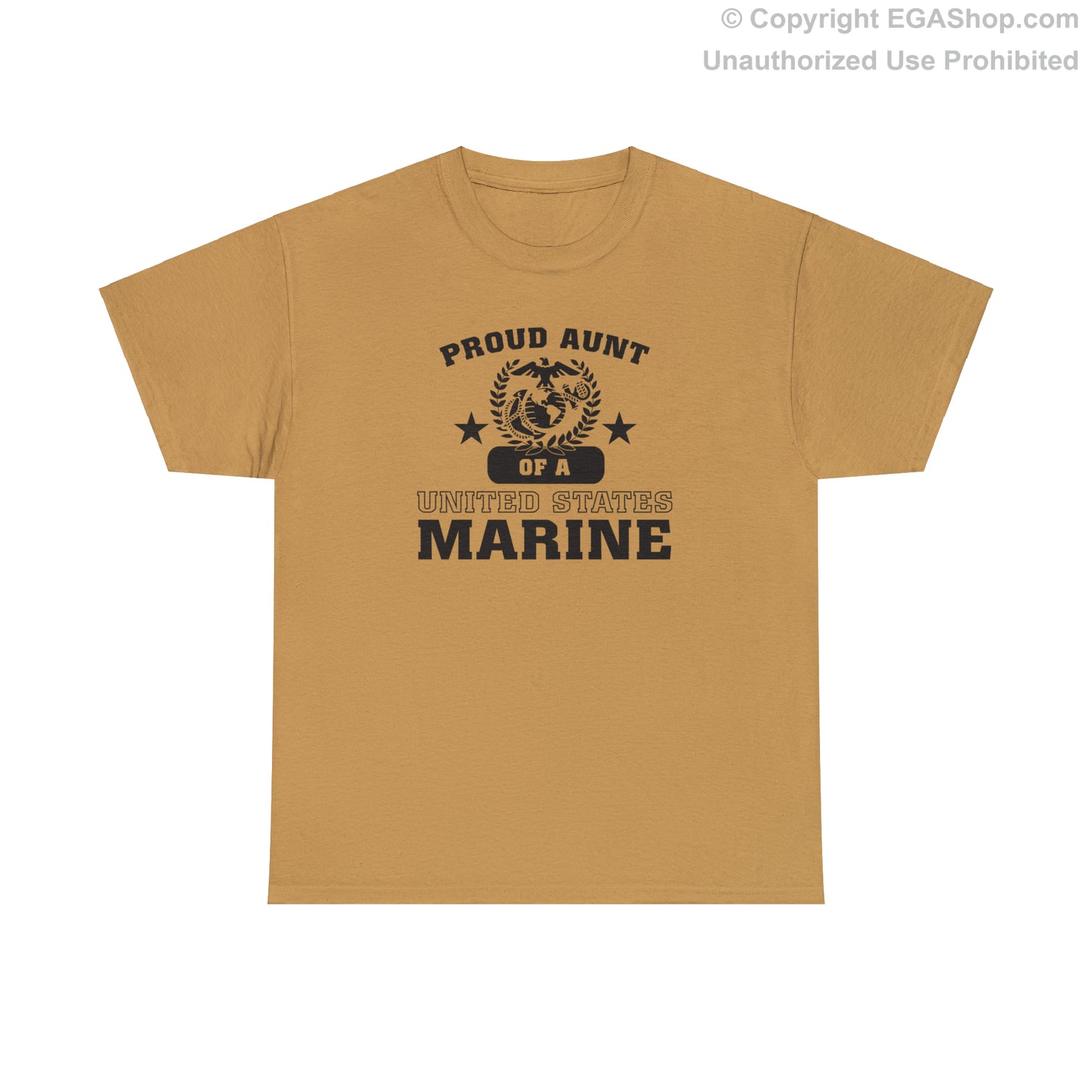 T-Shirt: Proud Aunt of a Marine (Varsity Style, Color Choices)