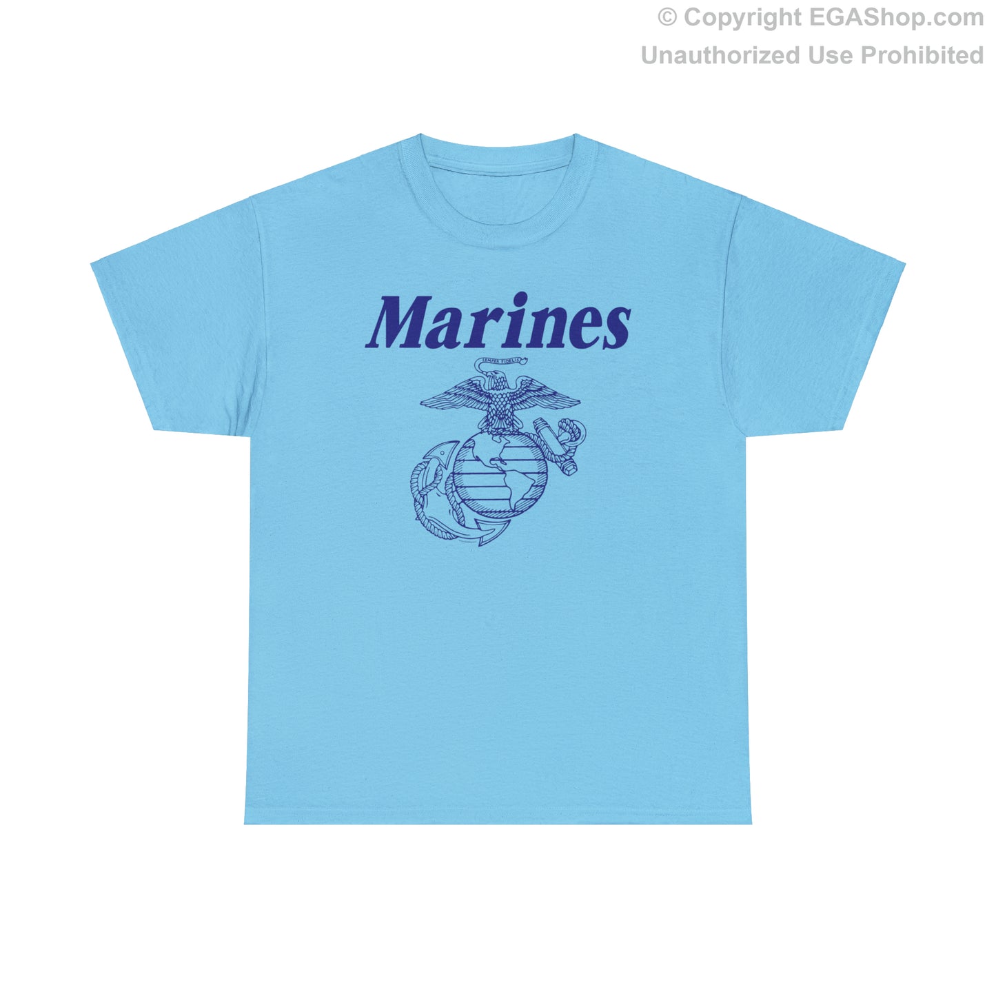 T-Shirt: Marines & Line Drawn EGA (Eagle, Globe and Anchor)