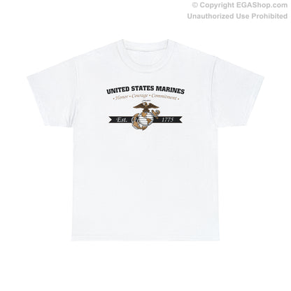 T-Shirt: Honor, Courage, Commitment (Color Choices)