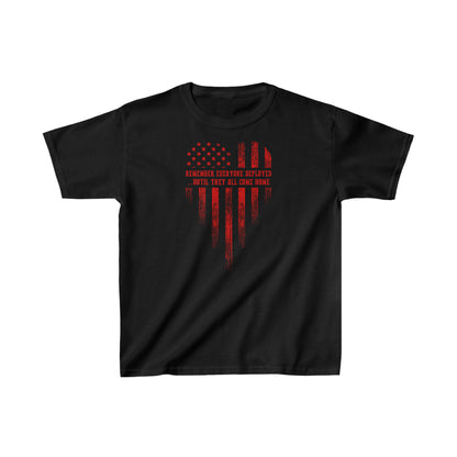 T-Shirt, Youth: R.E.D. Heart American Flag