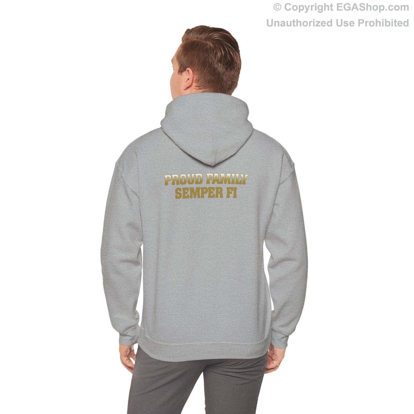 Hoodie: Golf Co. MCRD Parris Island (EGA + Back Proud Family)