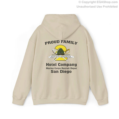 Hoodie: Hotel Co. MCRD San Diego (2nd Battalion Crest on BACK)