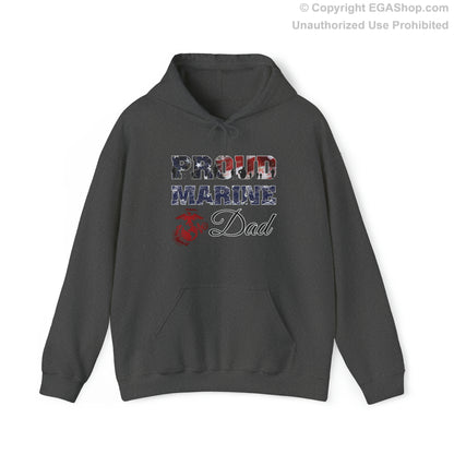 Hoodie Proud Marine Dad (Your Choice of Colors)