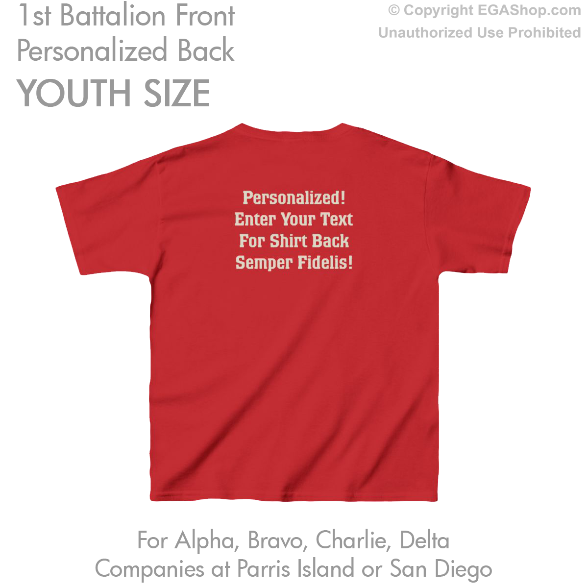 1st Battalion: YOUTH Personalized T-Shirt