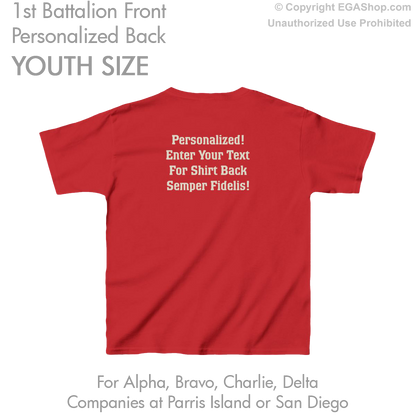 1st Battalion: YOUTH Personalized T-Shirt