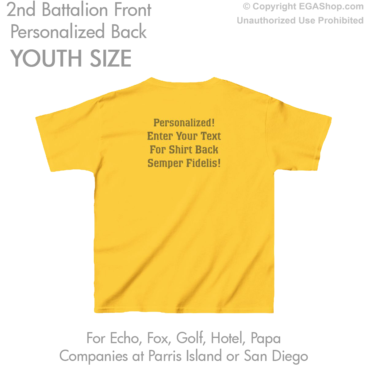 2nd Battalion: YOUTH Personalized T-Shirt