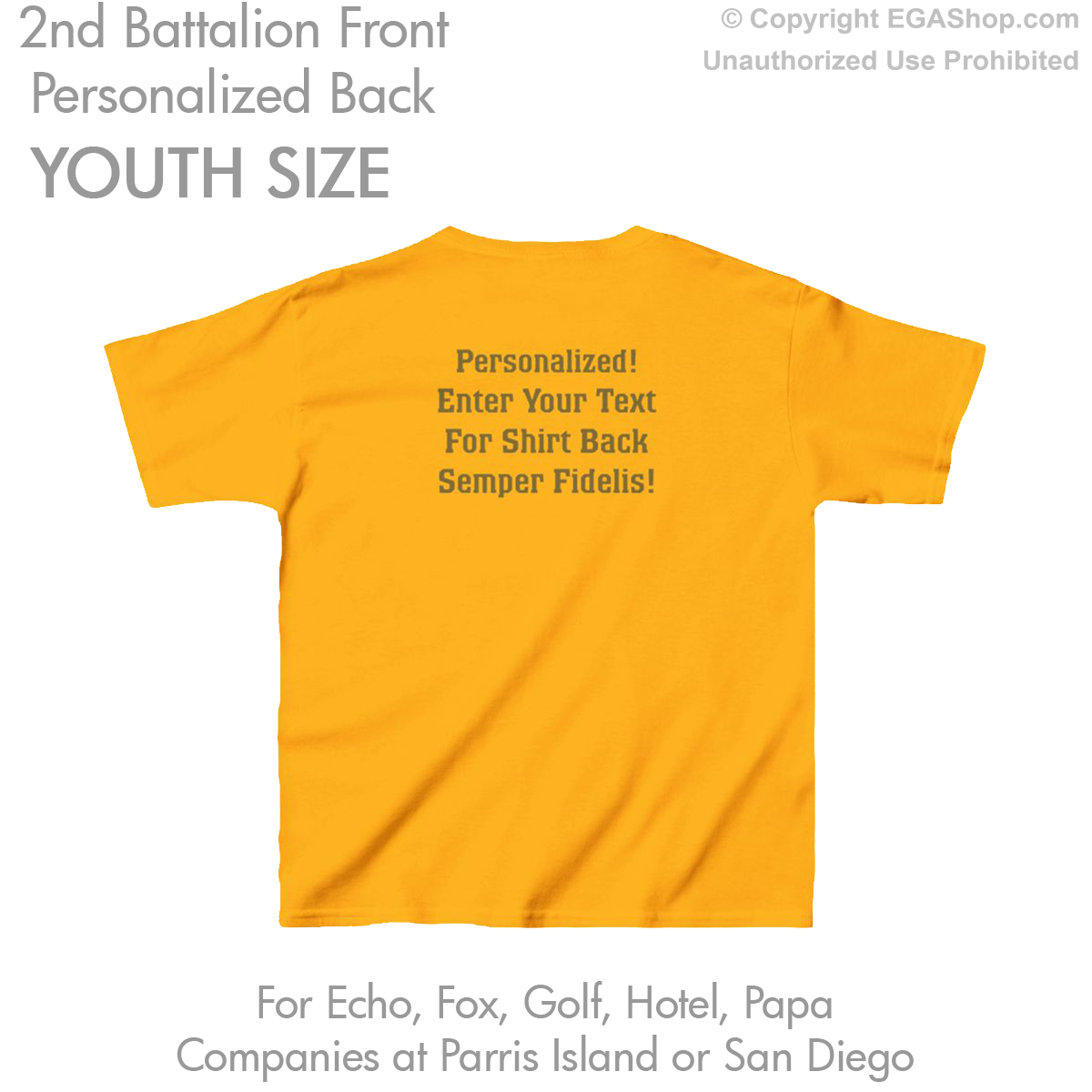 2nd Battalion: YOUTH Personalized T-Shirt