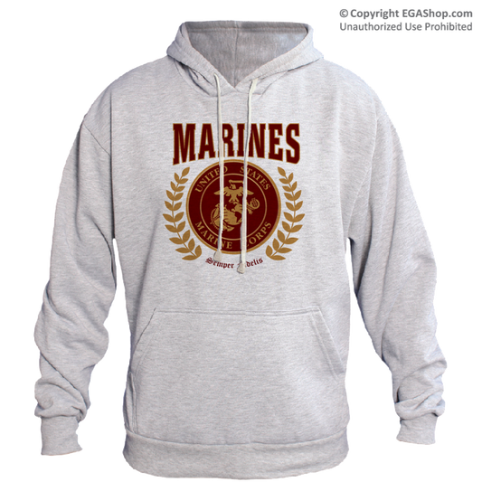 Hoodie: Red Marines Seal
