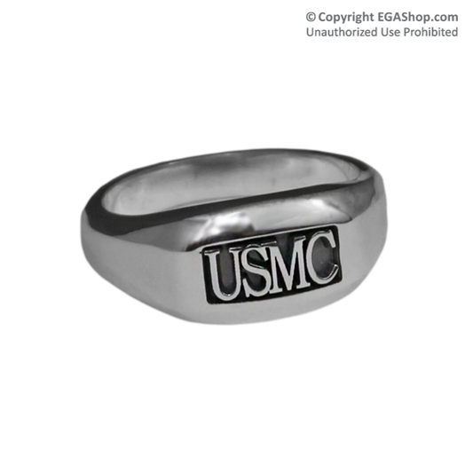 Ring, Sterling Silver USMC Rugged