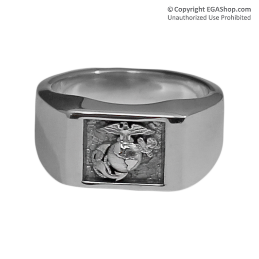 Ring, Sterling Silver EGA High Polished