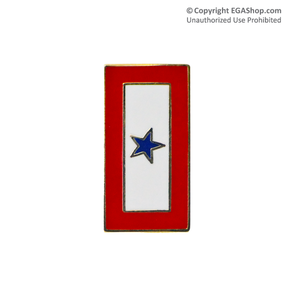 Lapel Pin, Service Flag, 1 Blue Star