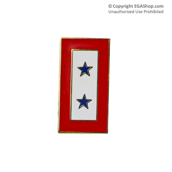 Lapel Pin, Service Flag, 2 Blue Stars