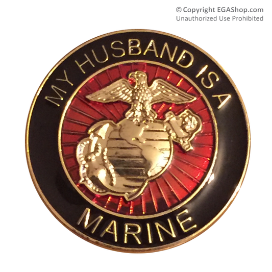 EGA Lapel Pin: My Husband is a Marine
