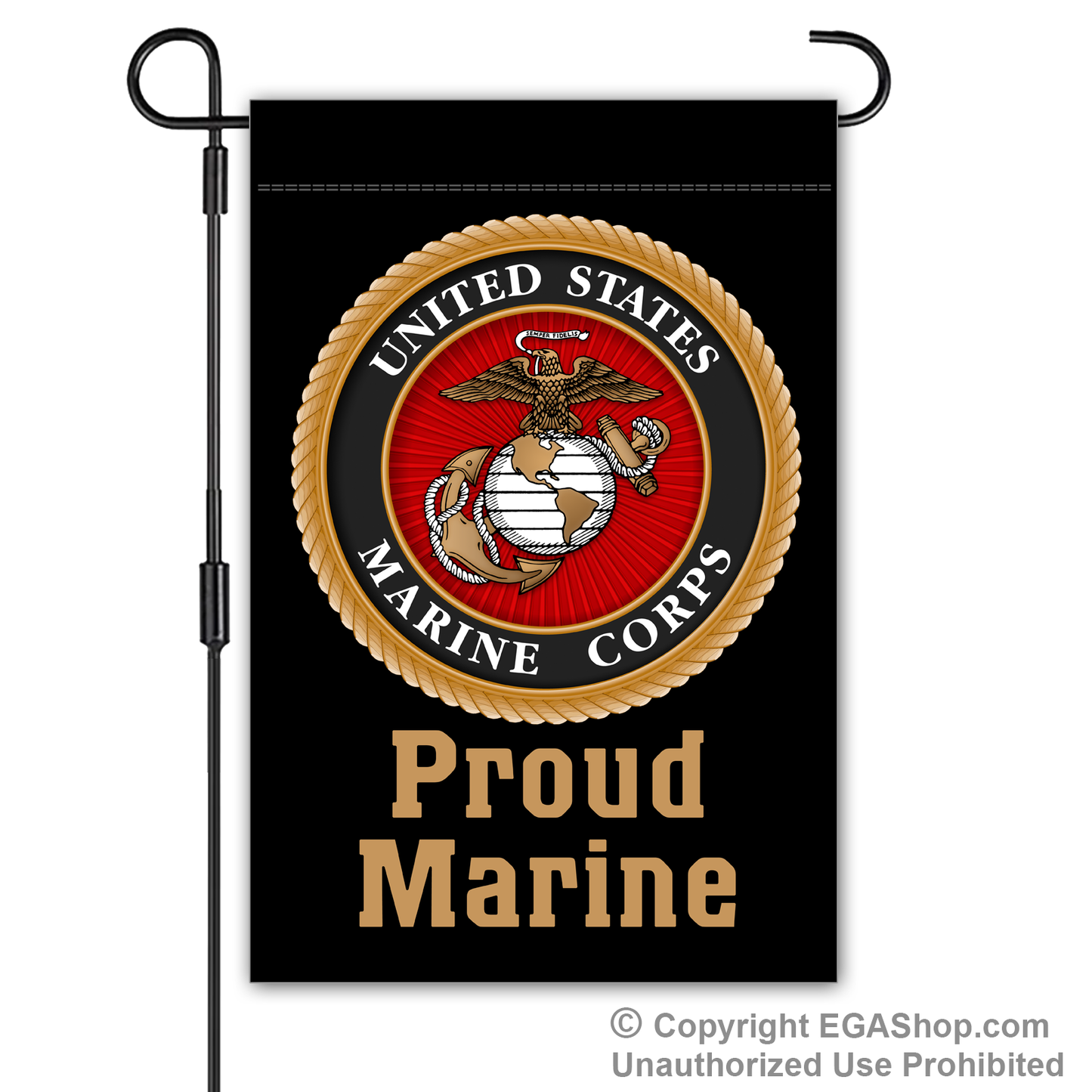 Garden Flag: Marine Corps Seal (Color Choices)