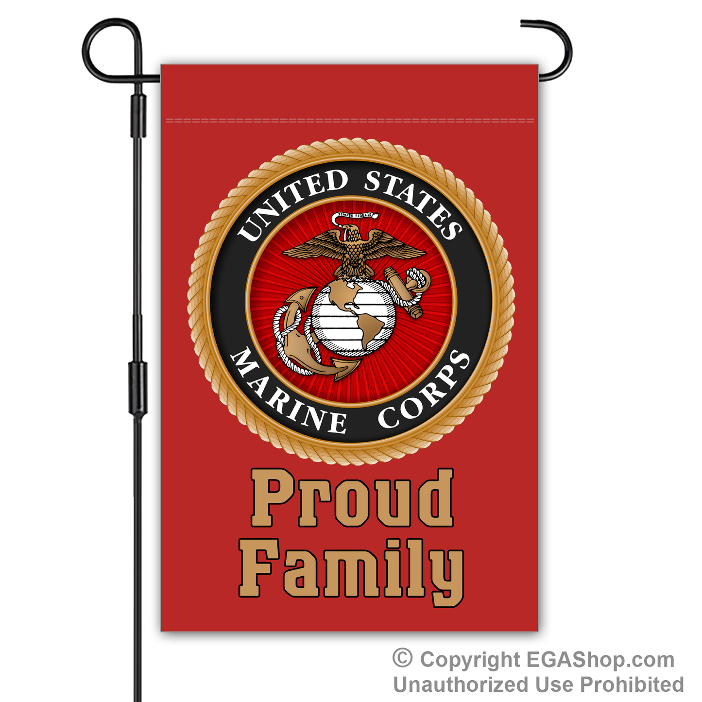 Garden Flag: Marine Corps Seal (Color Choices)