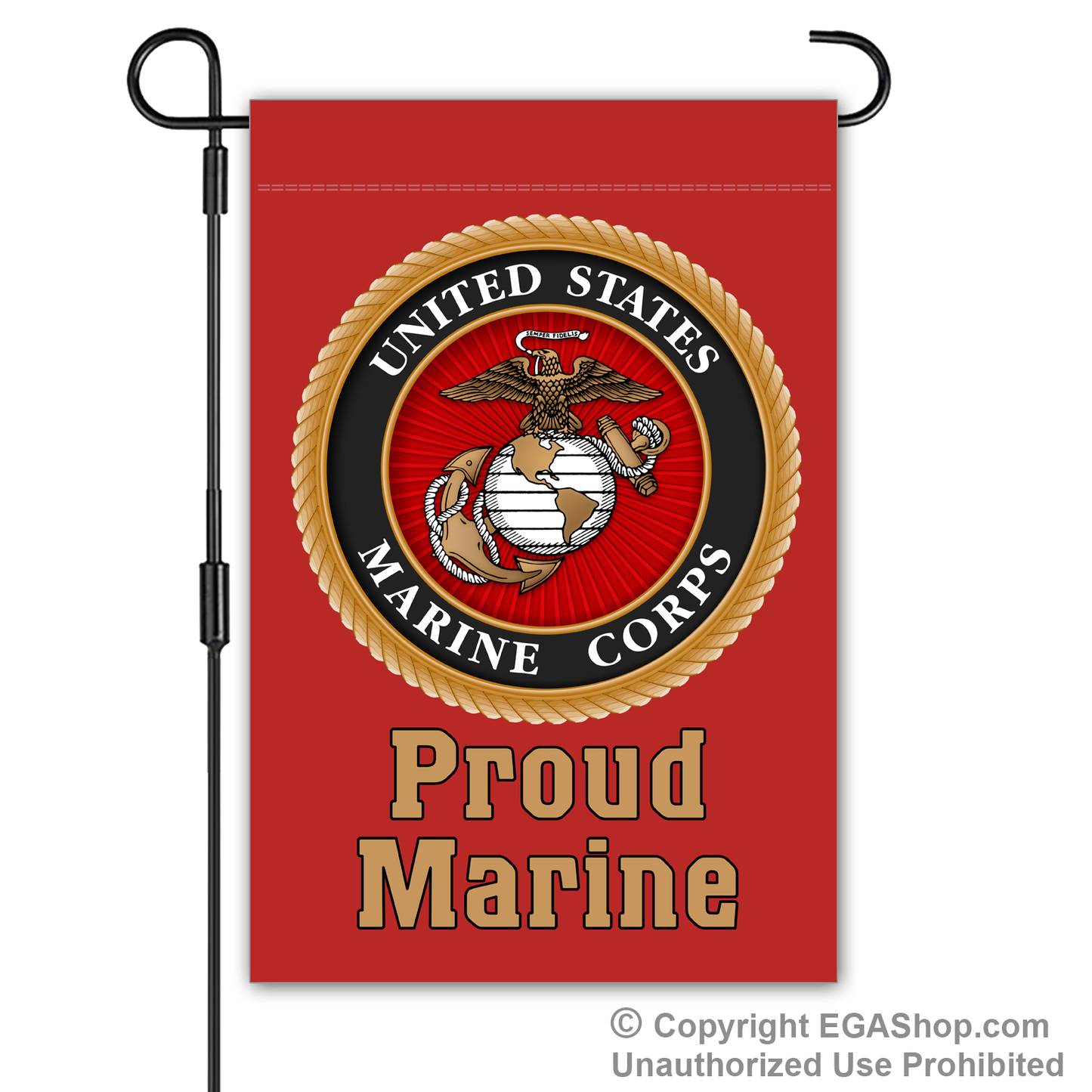 Garden Flag: Marine Corps Seal (Color Choices)