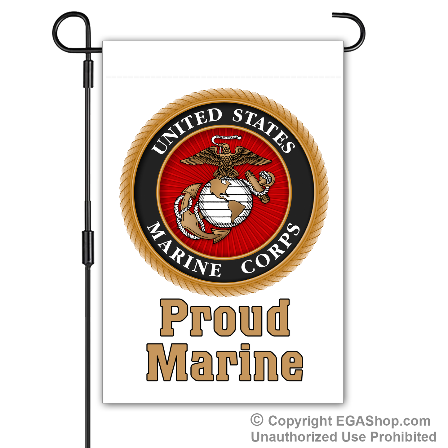 Garden Flag: Marine Corps Seal (Color Choices)