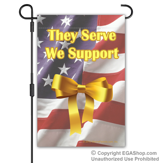 Garden Flag: They Serve We Support (Choose Text)