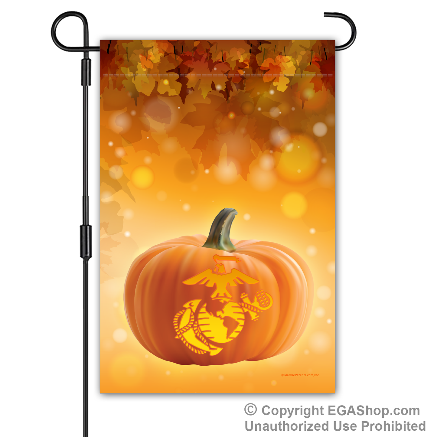 Garden Flag: Marine Corps Jack-o-lantern