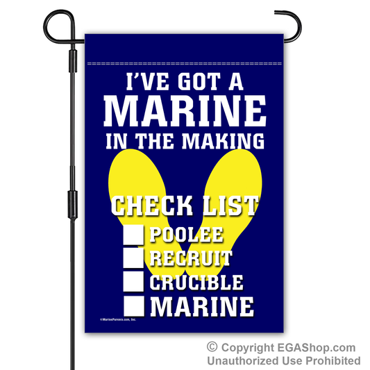 Garden Flag: Checklist Marine in the Making (3rd Battalion, Available March 1st)