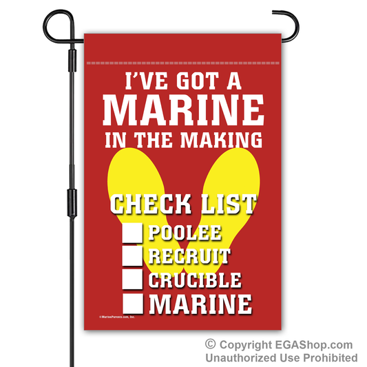 Garden Flag: Checklist Marine in the Making (1st Battalion, Available March 1st)