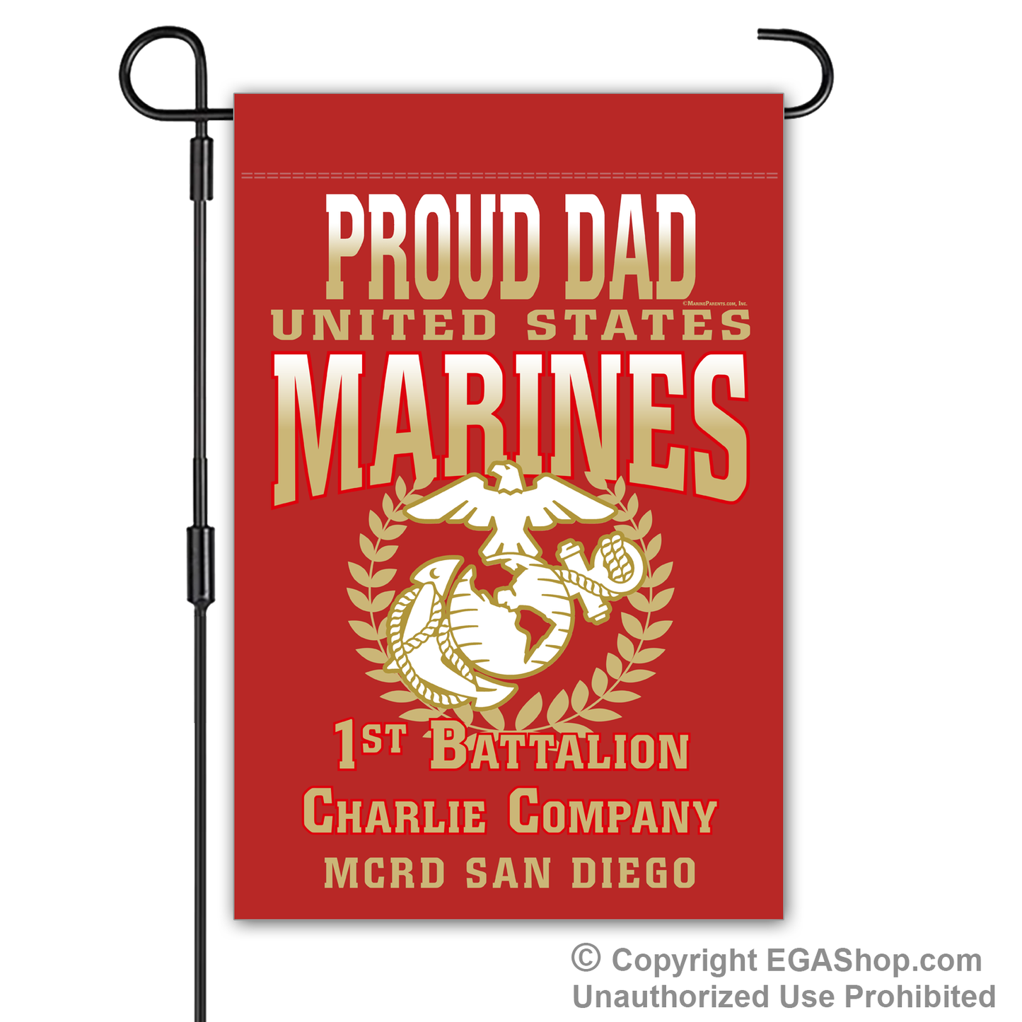 Garden Flag: Charlie Proud Family, Mom, Dad (San Diego)