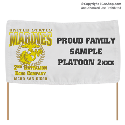 Graduation Banner: 2nd Recruit Battalion