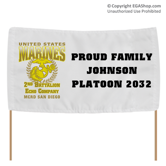 Banner: 2nd Recruit Battalion (Marine Graduation)