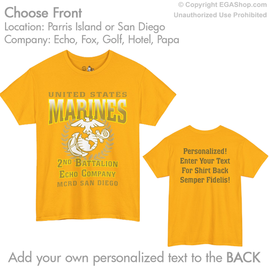 2nd Btn Choose Company & Personalized Back (T-Shirt)