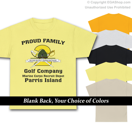 T-Shirt: Golf Co. MCRD Parris Island (2nd Battalion Crest)