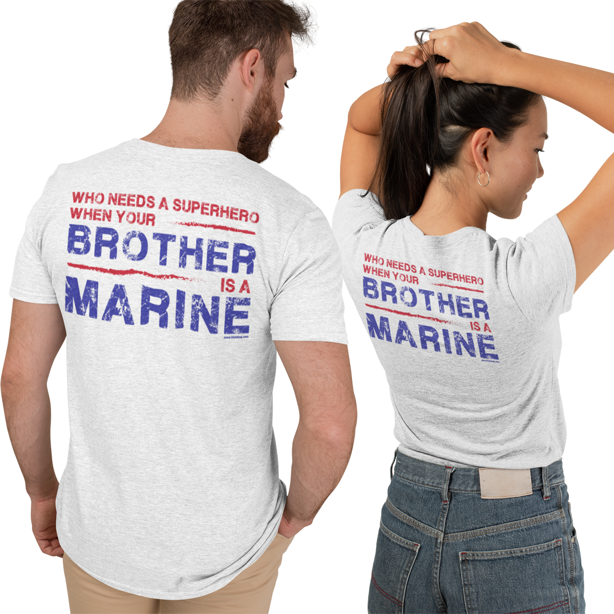 T-Shirt: Superhero, BROTHER is a Marine (color choices)