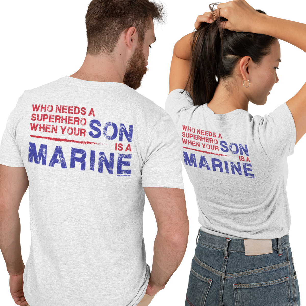 T-Shirt: Superhero, SON is a Marine (color choices)