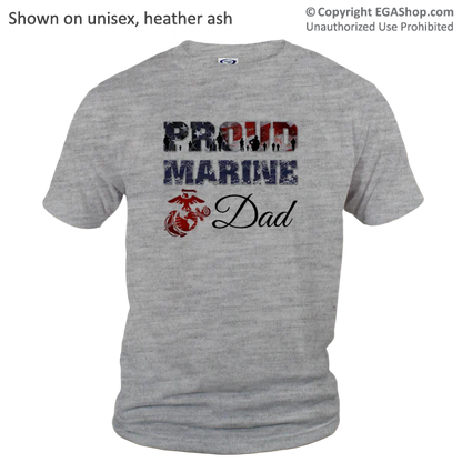 T-Shirt: Proud Marine Family on Ash Heather