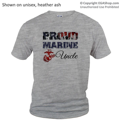 T-Shirt: Proud Marine Family on Ash Heather