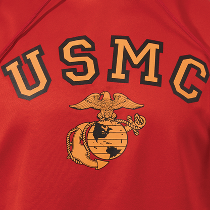 Hoodie: USMC Eagle, Globe, and Anchor on Red