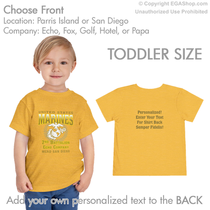 2nd Btn Choose Company & Personalized Back (TODDLER T-Shirt)