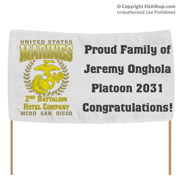 Graduation Banner: 2nd Recruit Battalion