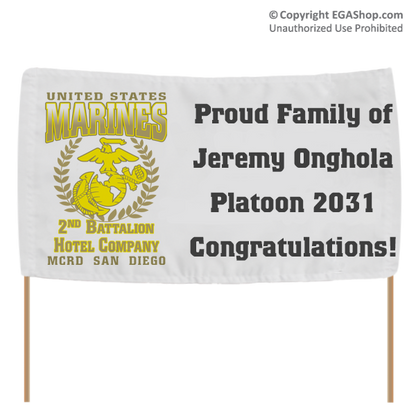 Graduation Banner: 2nd Recruit Battalion