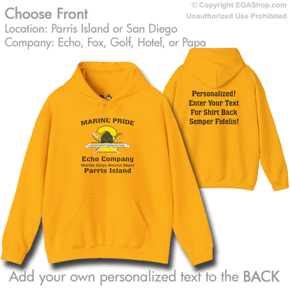 2nd Btn CREST Choose Company & Personalized Back (Hoodie)