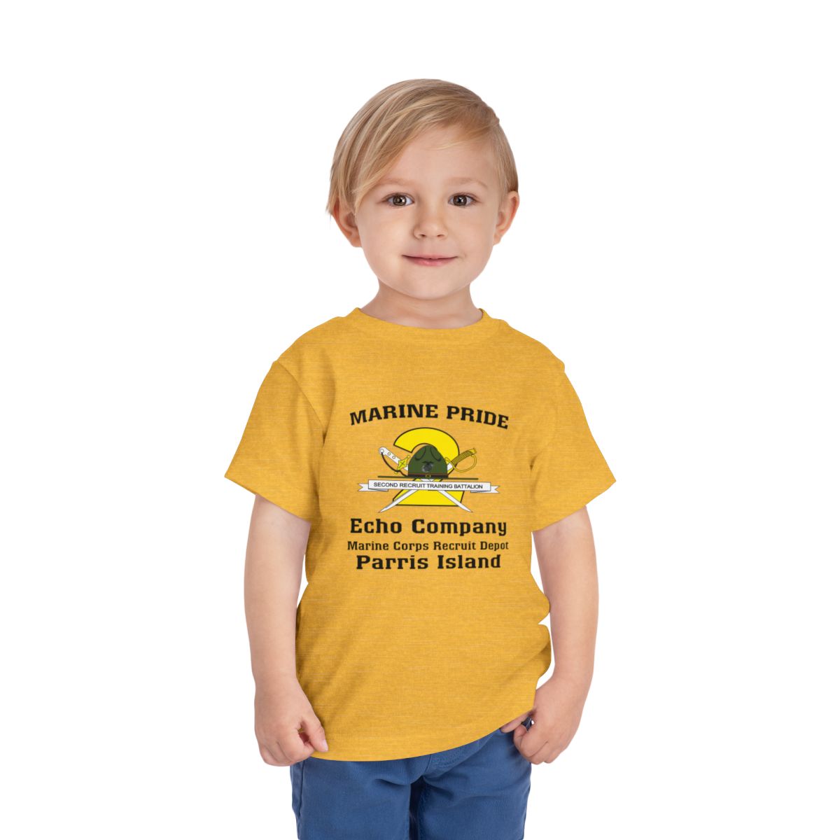 2nd Btn CREST Choose Company & Personalized Back (TODDLER T-Shirt)