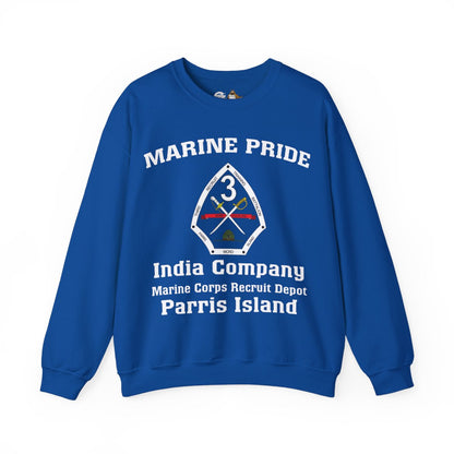 3rd Btn Parris Island CREST Choose Company & Personalized Back (Sweatshirt)