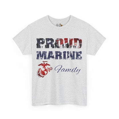 T-Shirt Flag Proud Marine ___ & PERSONALIZED Back