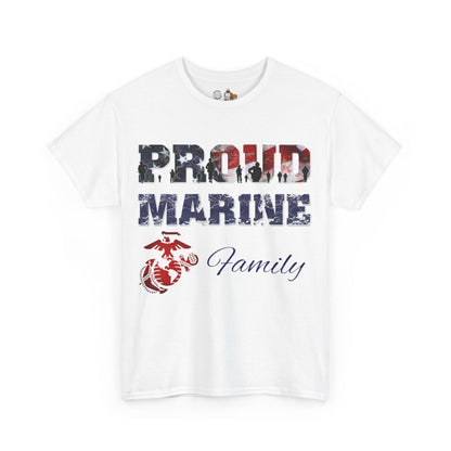 T-Shirt Flag Proud Marine ___ & PERSONALIZED Back